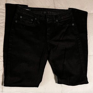 R13 Alison Skinny Jeans In Rinsed Black Size 25